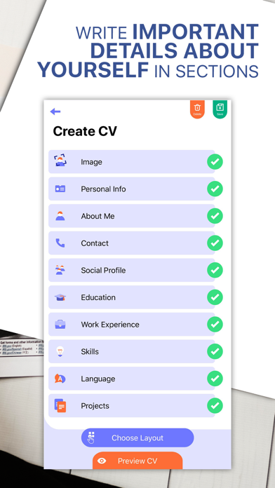 Resume Generator - CV Designer screenshot 3