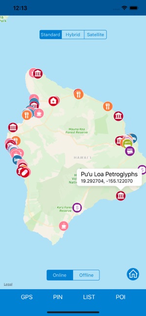 Big Island, Hawaii - Route Map