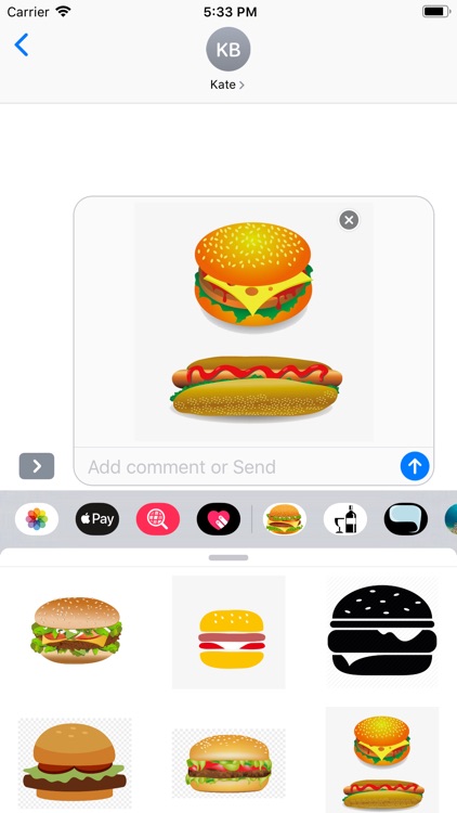 Hamburger-Emojis Stickers