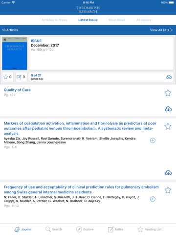 Thrombosis Research screenshot 2