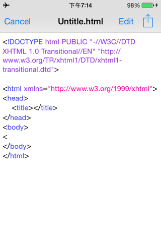 HTML & HTML5 Editor - náhled