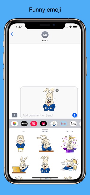 Office Rabbit emoji stickers(圖3)-速報App