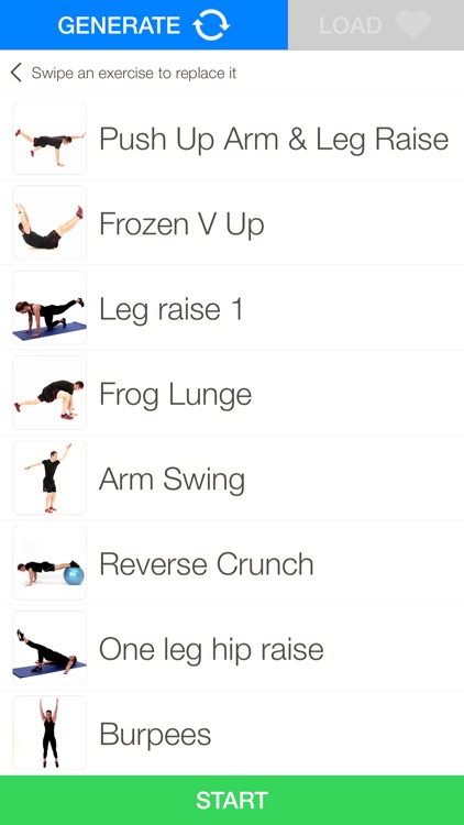 Quickstart workout generator screenshot-3