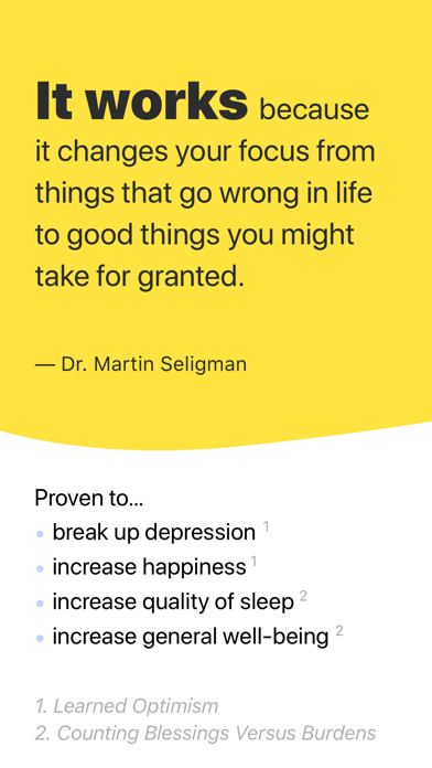 Optimism — a gratitude journal screenshot 2