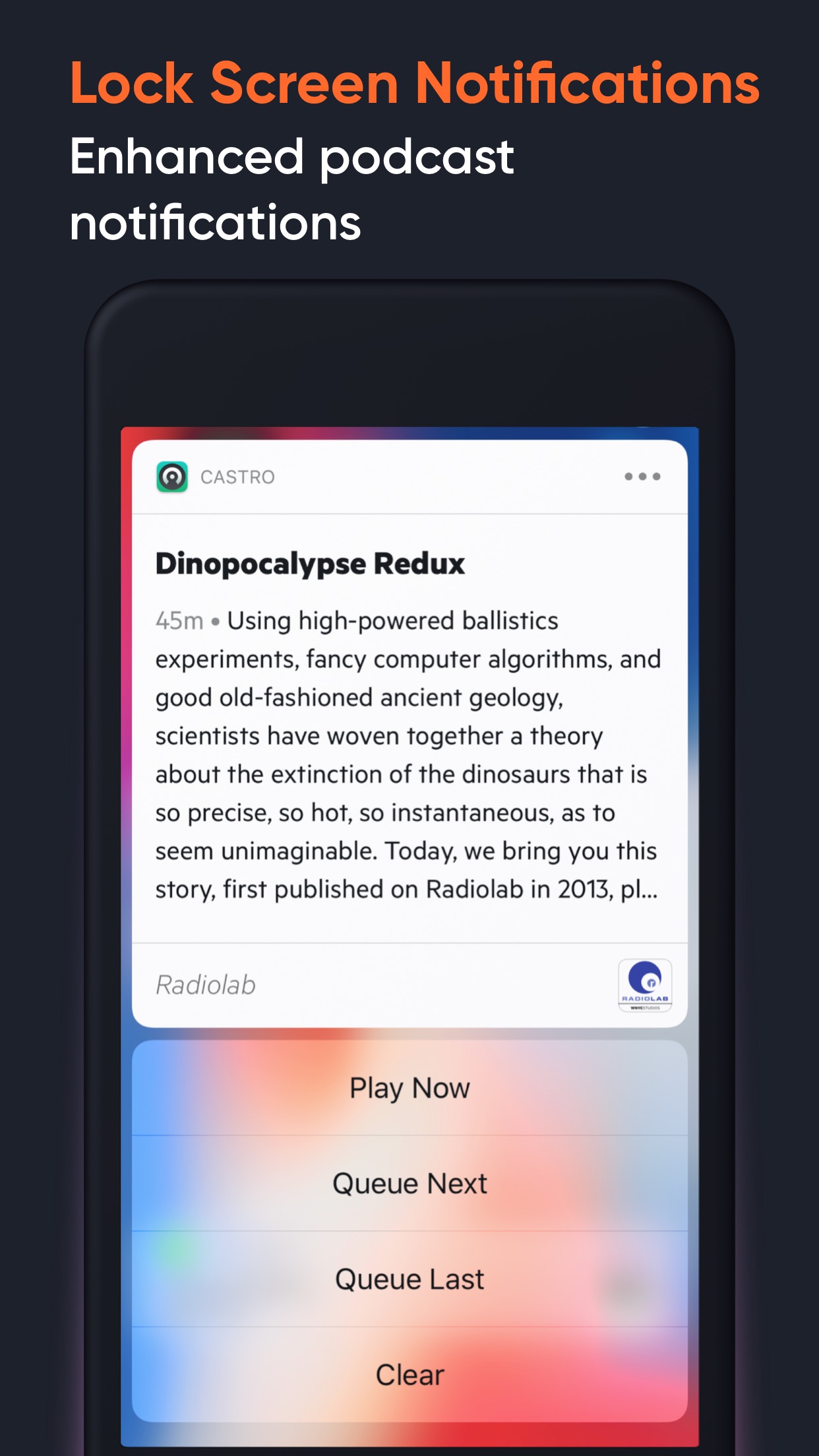 Screenshot do app Castro Podcast Player