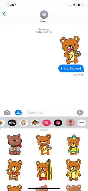 Sweet Honey Bear Stickers(圖1)-速報App