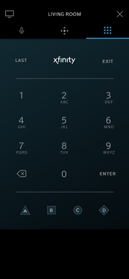 XFINITY TV Remote app screenshot