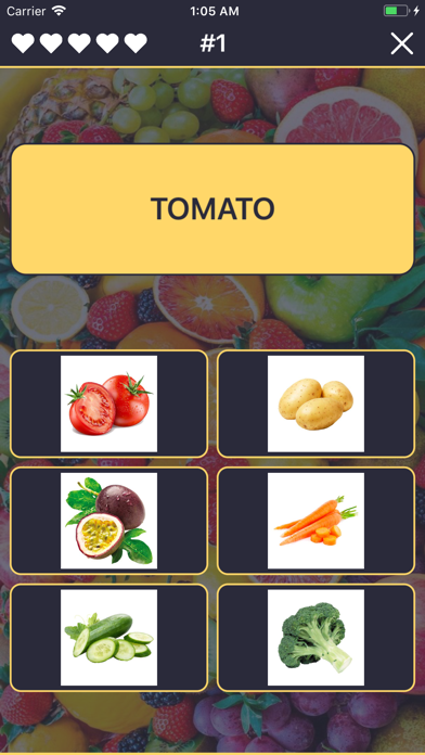 Quiz: Fruits and Vegetables screenshot 3