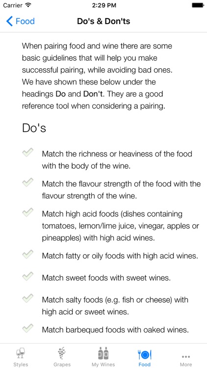 Pocket Wine Pairing: Love Food