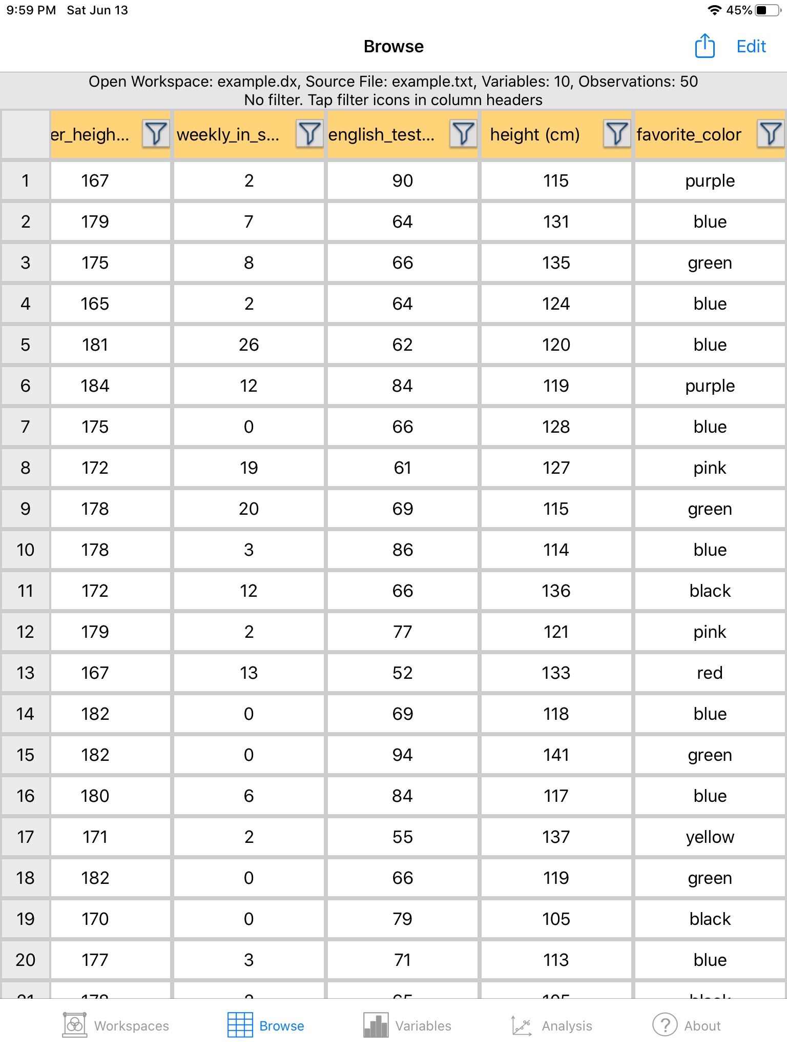 Data Explorer screenshot 2