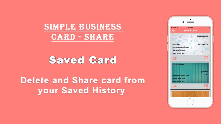 Simple Business Card - share screenshot-4