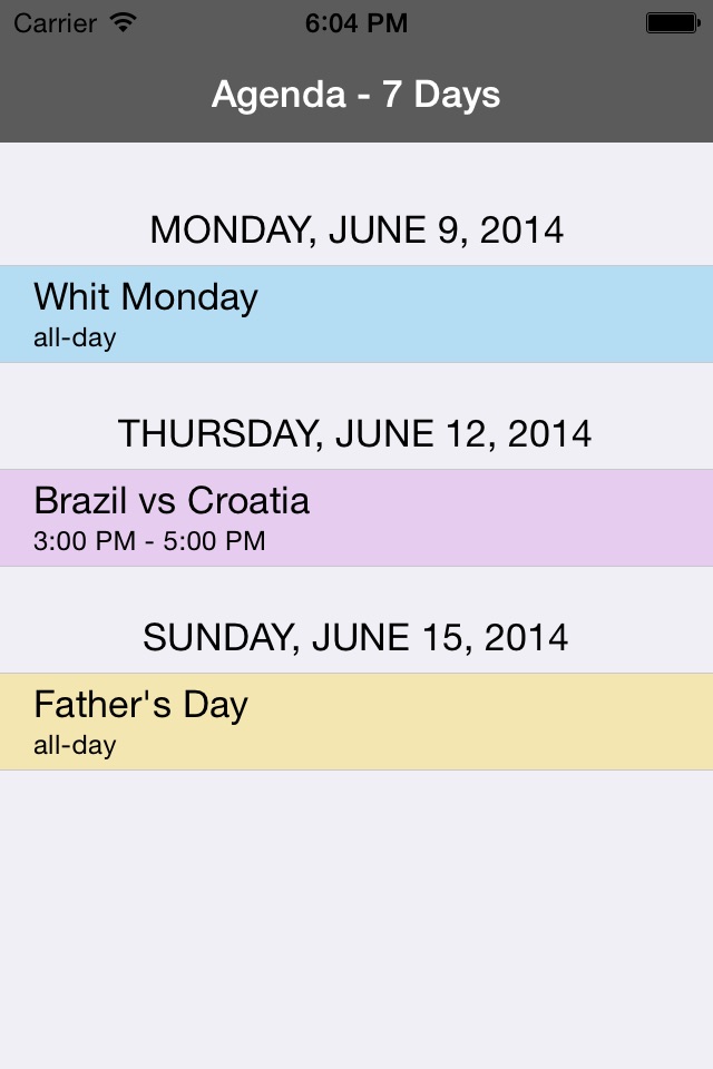 Agenda - 7 Days screenshot 2