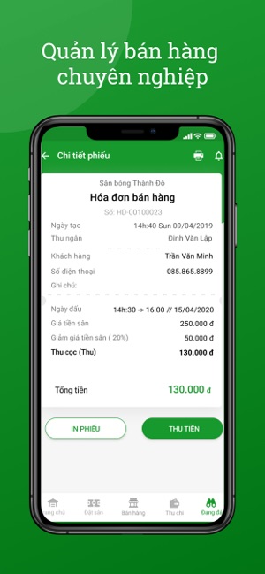 FMS Phần mềm quản lý sân bóng(圖5)-速報App