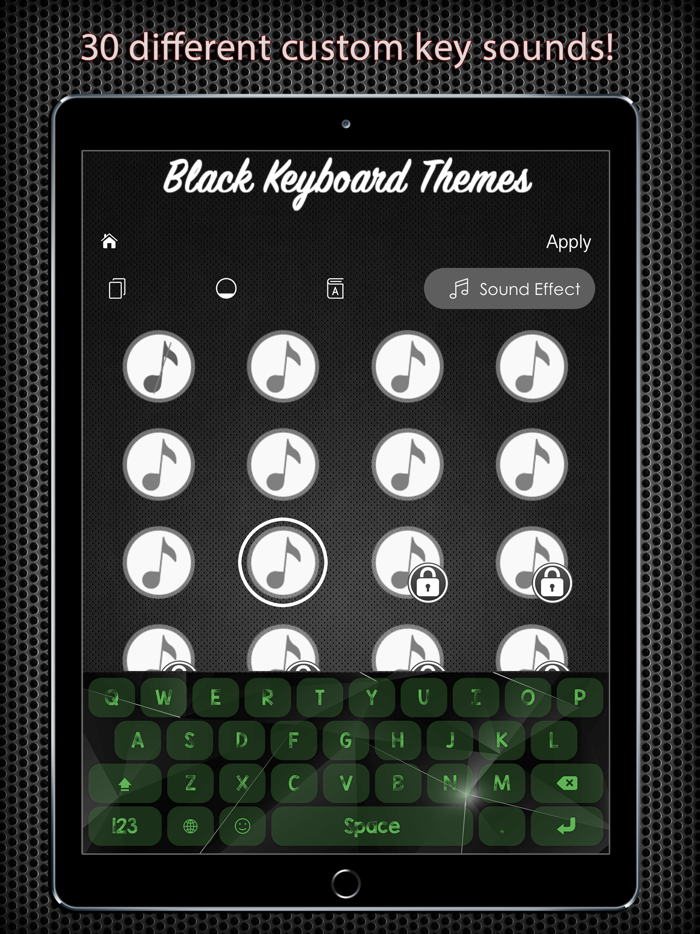 黑色键盘和按键主题