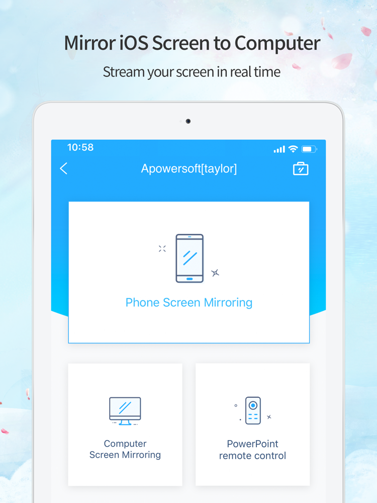 ApowerMirror: Screen Mirroring App For IPhone - Free Download ...