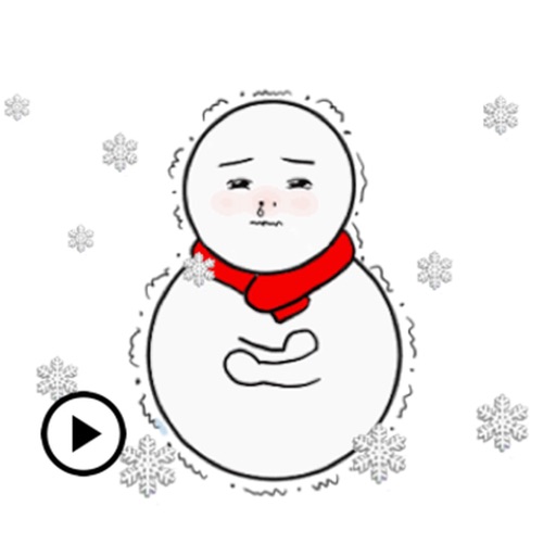 Animated Lonely Snowman Emoji Icon