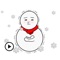 Animated Lonely Snowman Emoji