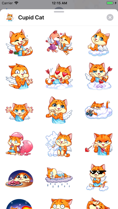 Cupid Cat Love Stickers screenshot 3