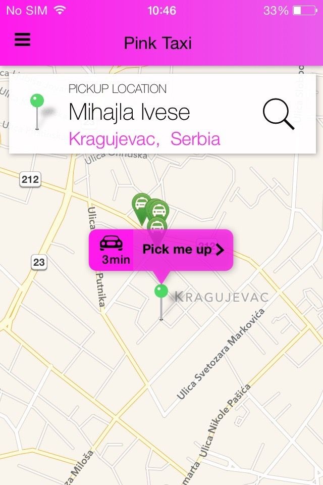 Pink Taxi Kragujevac screenshot 2