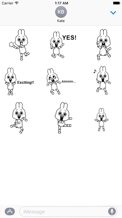 Animated Robot Rabit Sticker