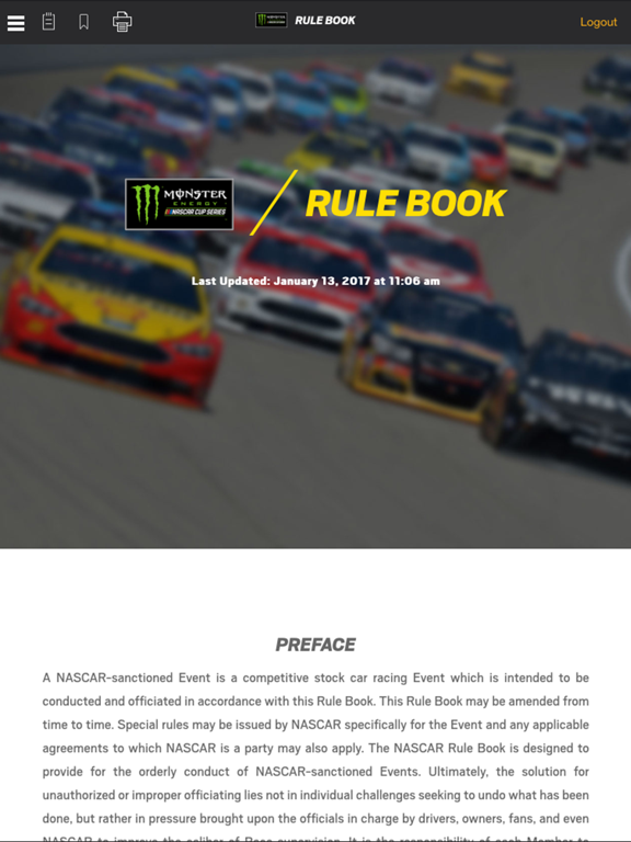 NASCAR Rules screenshot