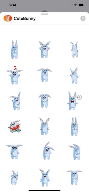 Cute Bunny Sticker fc