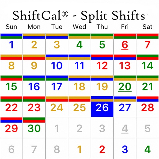 ShiftCal® for Split Shifts
