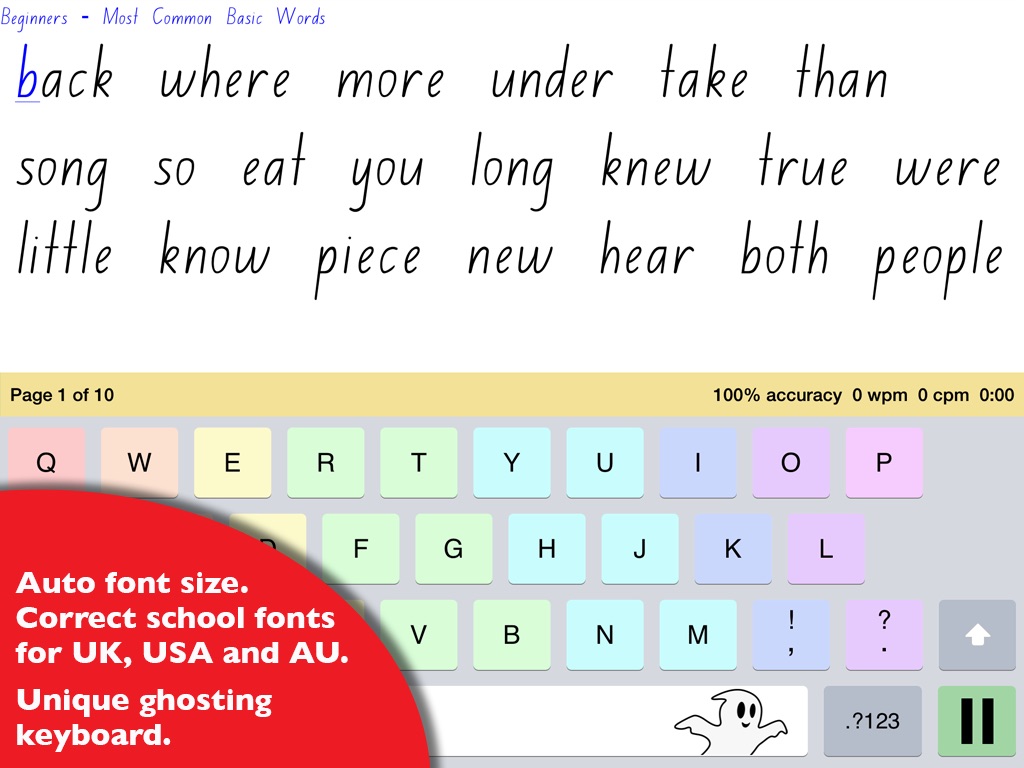 Ghost Type - Typing Tutor screenshot 3