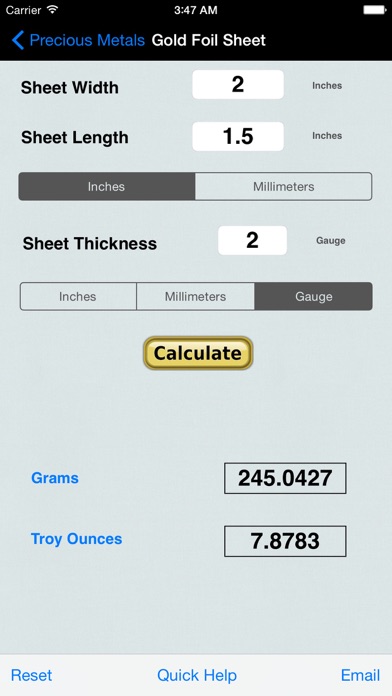 How to cancel & delete Precious Metal&Gem Calculator from iphone & ipad 1