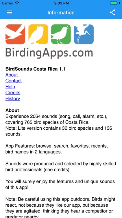 BirdSounds Costa Rica Lite screenshot-3