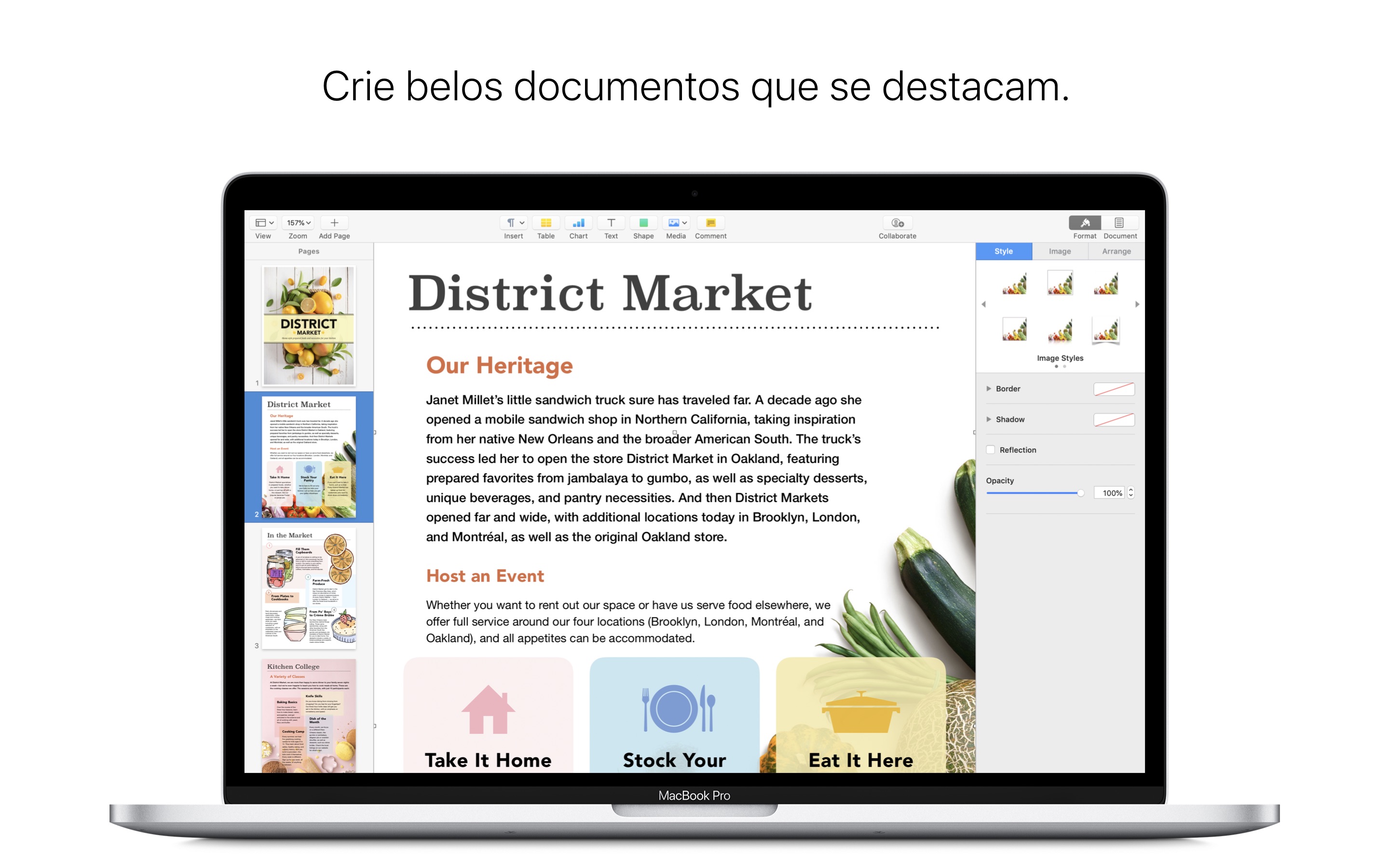 Screenshot do app Pages
