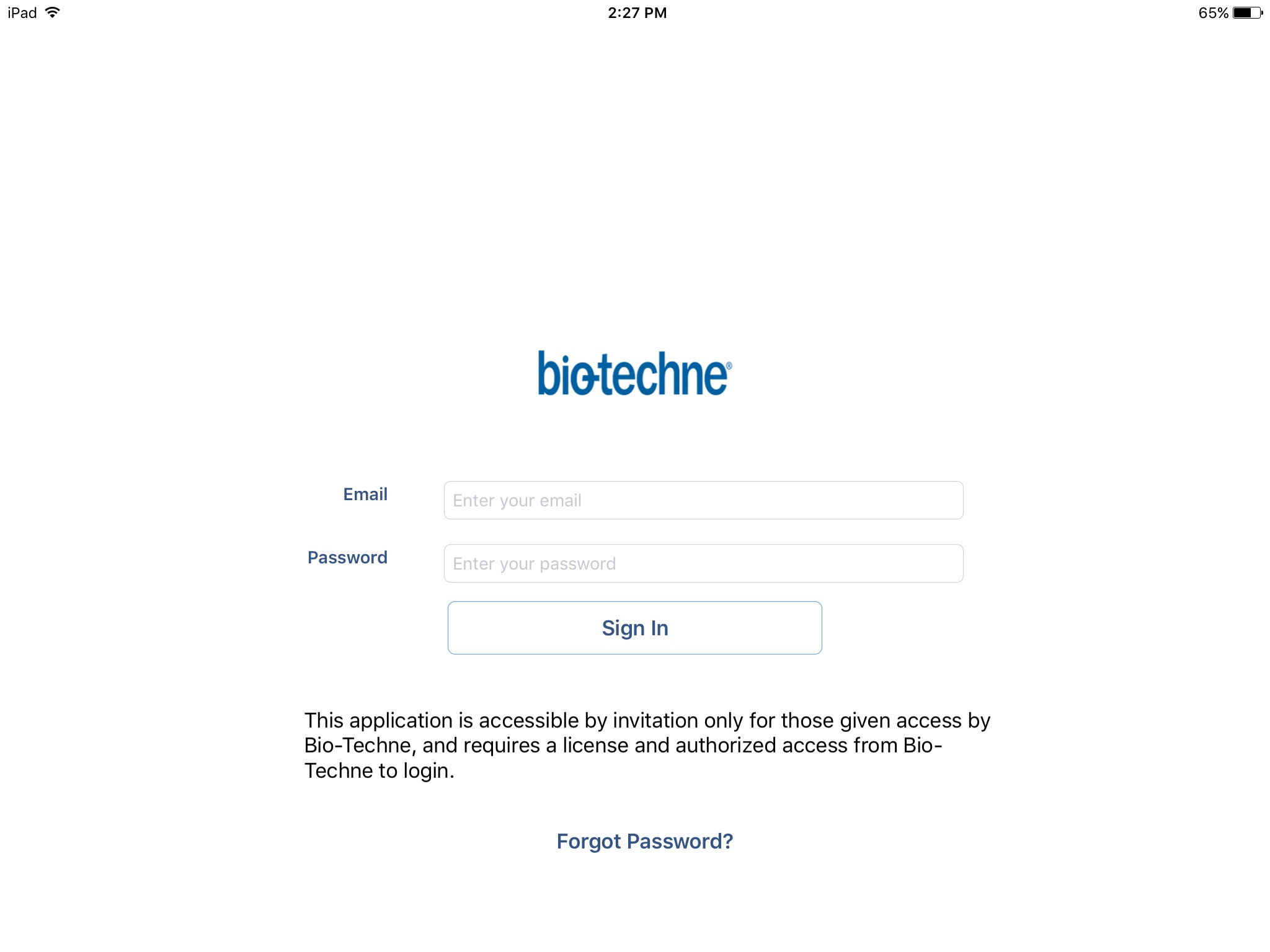 Bio-Techne BioSMART screenshot 2