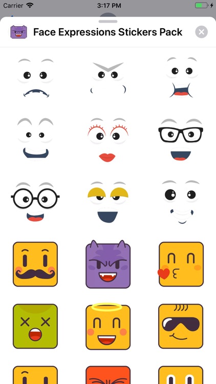 Face Expressions Stickers Pack