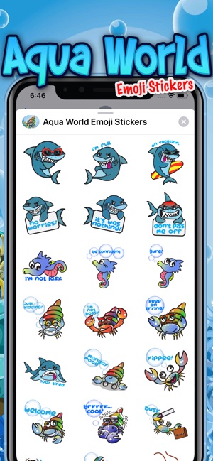 Aqua World Emoji Stickers(圖3)-速報App