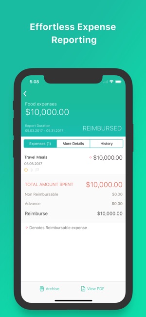 expense reporting app zoho
