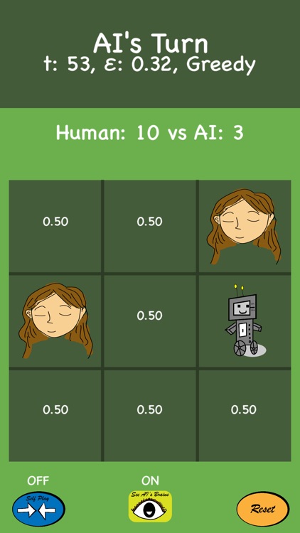 Tic Tac Toe with Learning AI