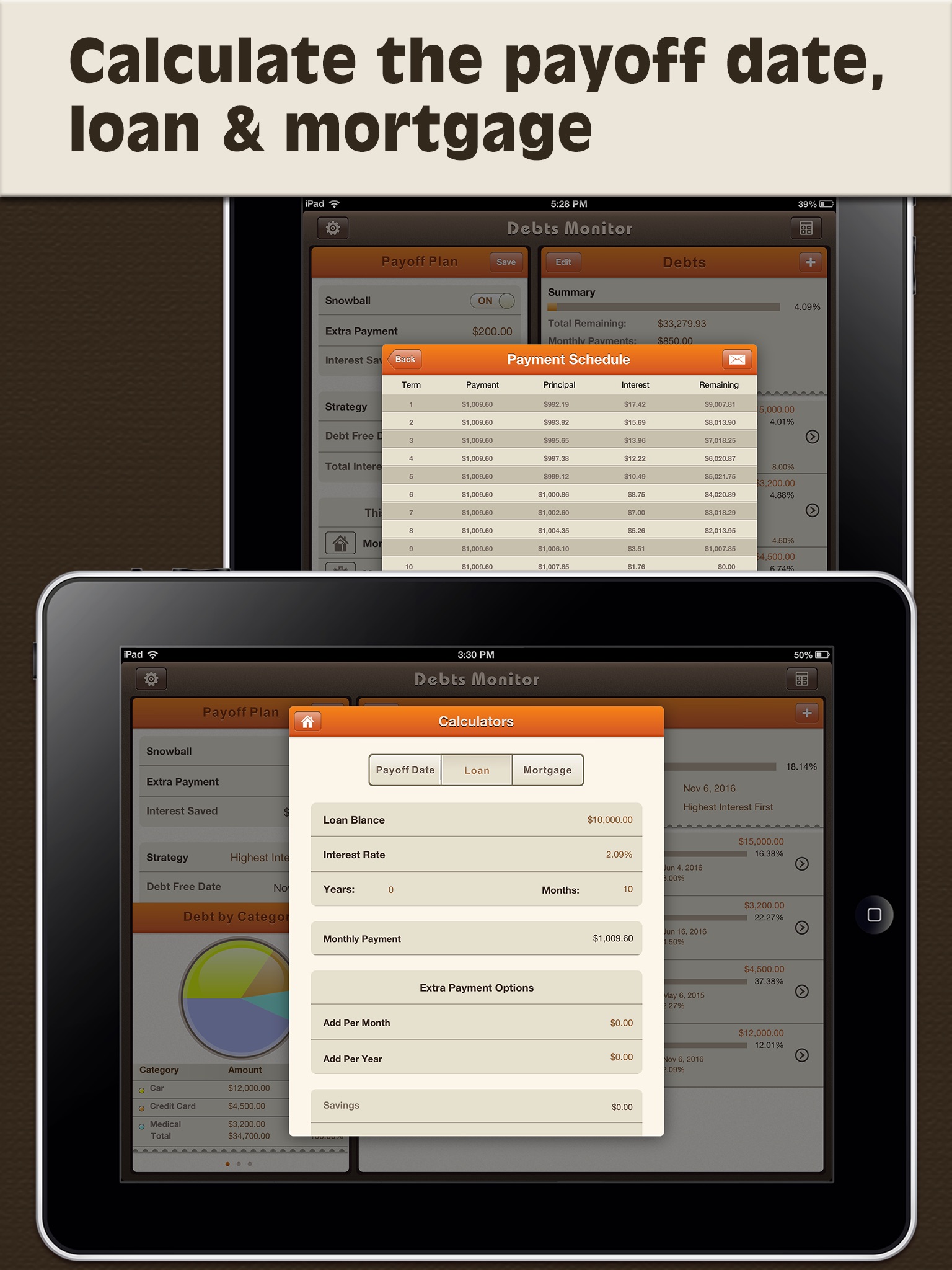 Debts Monitor Pro for iPad screenshot 4