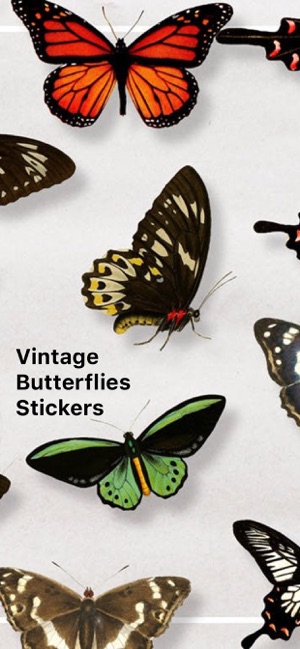 Vintage Butterflies Stickers