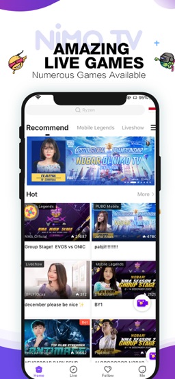 Nimo TV app screenshot
