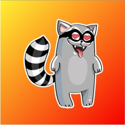 Cute Raccoon Sticker - fc