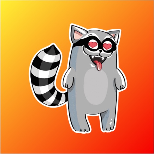 Cute Raccoon Sticker - fc icon