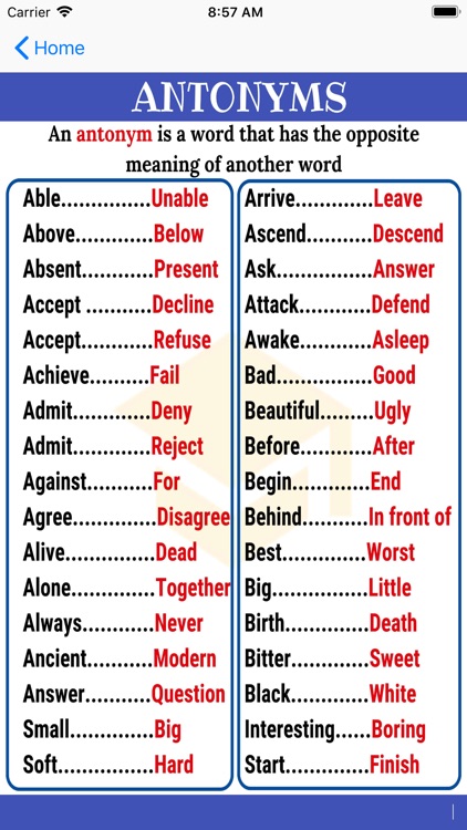 Opposites - Antonyms Vocabular screenshot-3