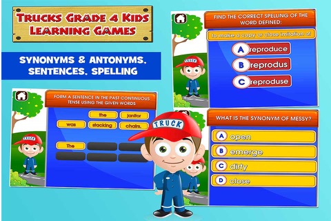 Kids Trucks Fourth Grade Games screenshot 3