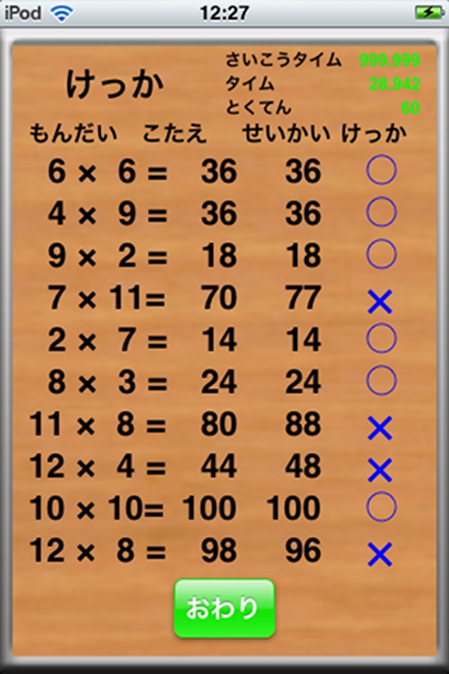 Multiplication 12×12 screenshot 4