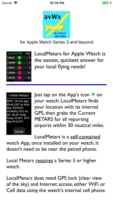 Local Metars for Watch screenshot 1