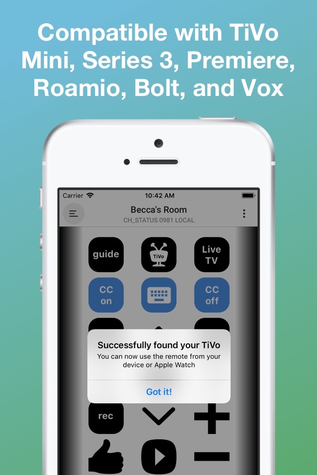 TVO - Remote for TiVo screenshot 3