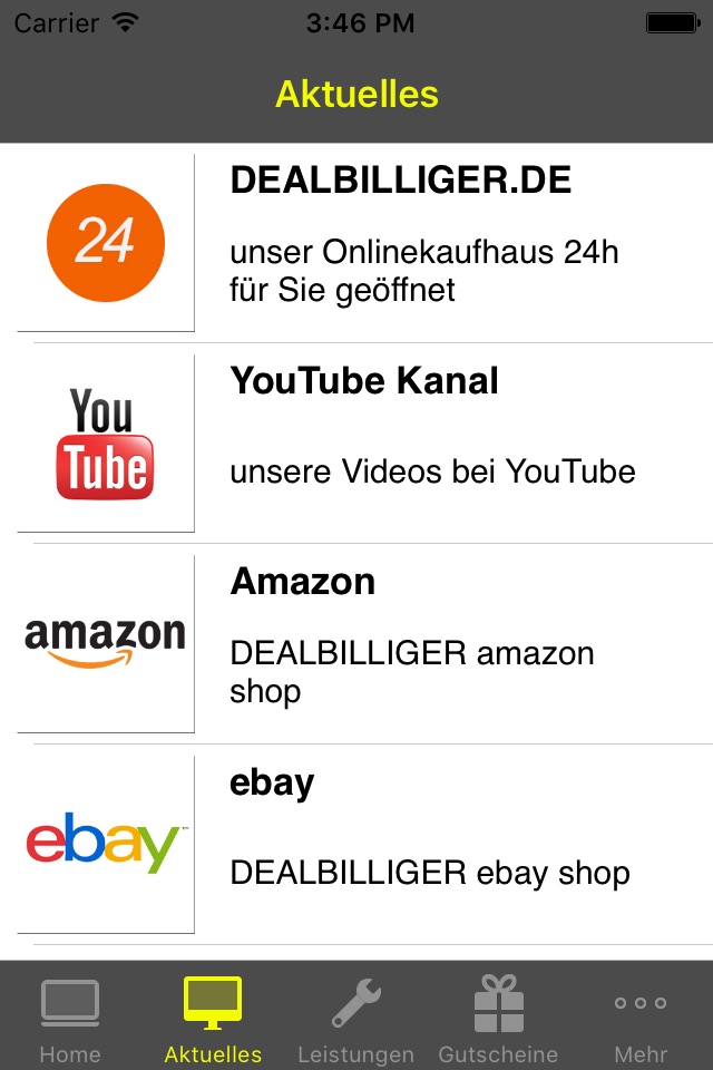 DEALBILLIGER.COM screenshot 2