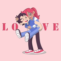 Couple Hugs Stickers
