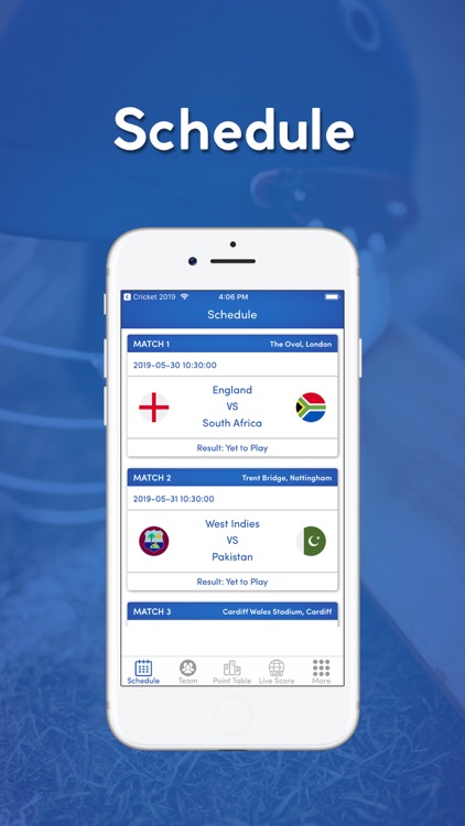 Cricket WC 2019 Schedule, Live