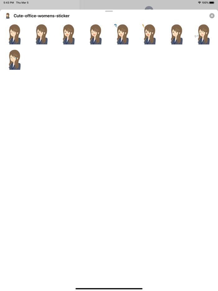 Cute office womens sticker